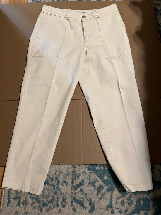 a new day Pants - A.new day High Rise Tapered Leg Cream Chinos Pants 12